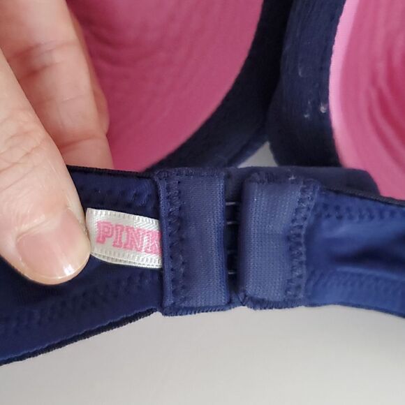 PINK Victoria's Secret Wear Everywhere Lightly Lined T-Shirt Bra Blue Size 32D - Picture 12 of 12